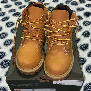 Toddler Yellow double sole timberlands